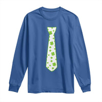 Shamrocks Tie Long Sleeve Shirt Kids St Patricks Day Costume Party Humor