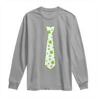 Shamrocks Tie Long Sleeve Shirt Kids St Patricks Day Costume Party Humor