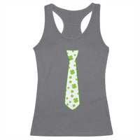 Shamrocks Tie Racerback Tank Top Kids St Patricks Day Costume Party Humor