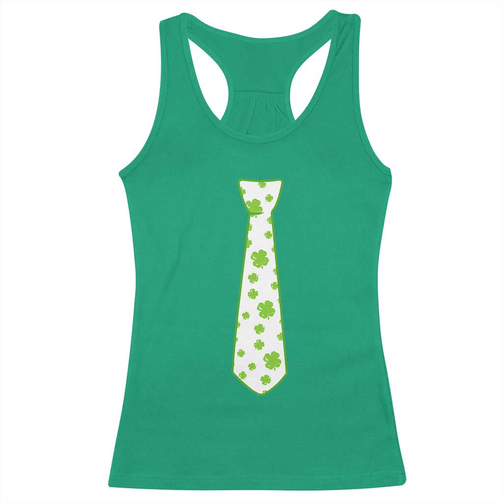 Shamrocks Tie Racerback Tank Top Kids St Patricks Day Costume Party Humor