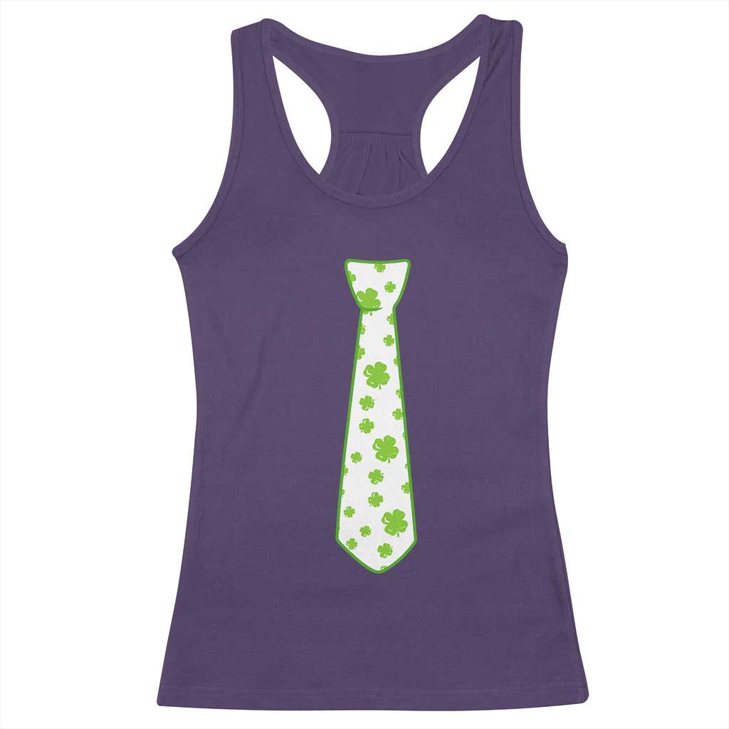 Shamrocks Tie Racerback Tank Top Kids St Patricks Day Costume Party Humor