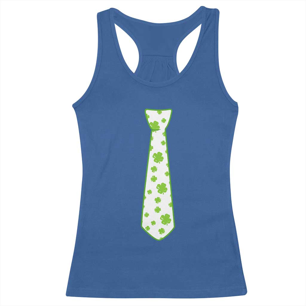 Shamrocks Tie Racerback Tank Top Kids St Patricks Day Costume Party Humor