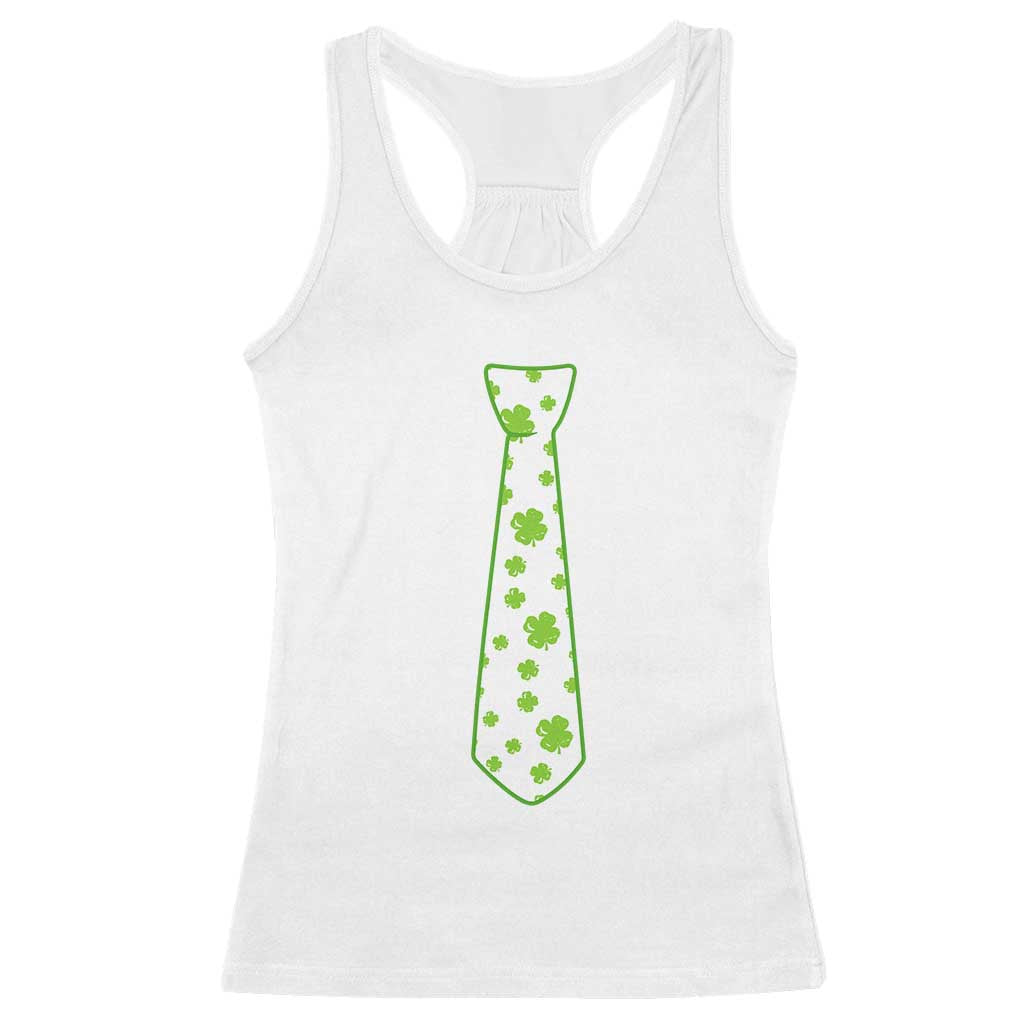 Shamrocks Tie Racerback Tank Top Kids St Patricks Day Costume Party Humor