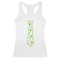 Shamrocks Tie Racerback Tank Top Kids St Patricks Day Costume Party Humor
