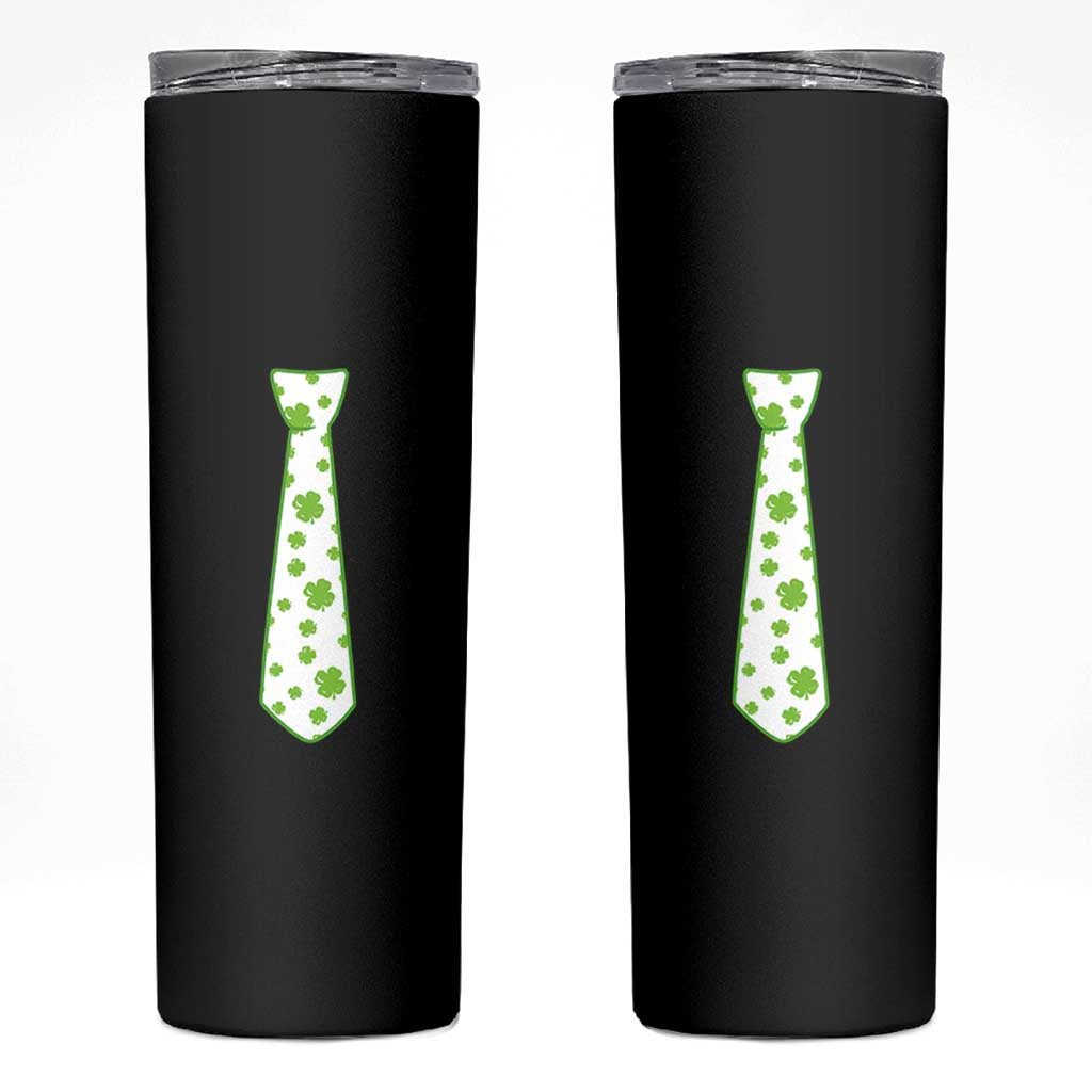 Shamrocks Tie Skinny Tumbler Kids St Patricks Day Costume Party Humor
