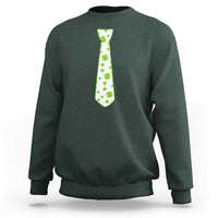 Shamrocks Tie Sweatshirt Kids St Patricks Day Costume Party Humor