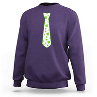 Shamrocks Tie Sweatshirt Kids St Patricks Day Costume Party Humor