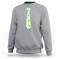 Shamrocks Tie Sweatshirt Kids St Patricks Day Costume Party Humor