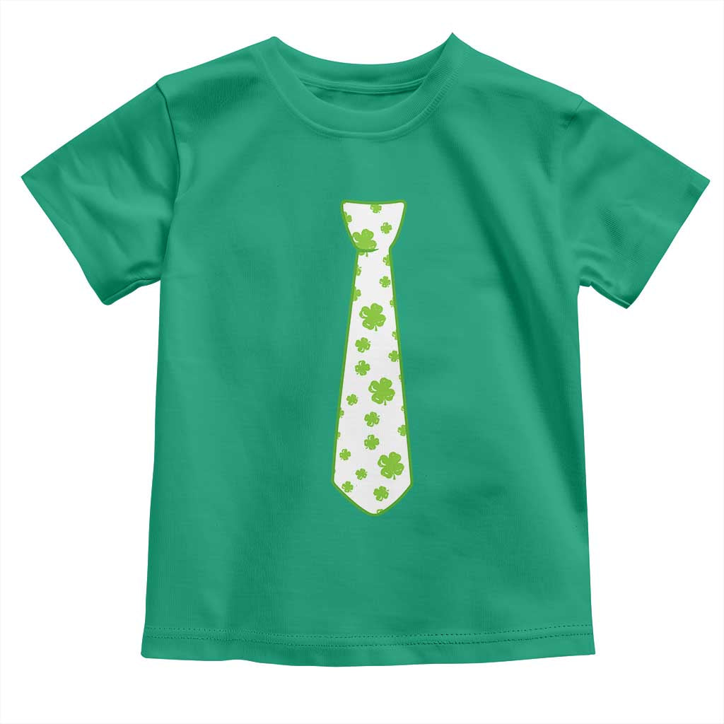 Shamrocks Tie Toddler T Shirt Kids St Patricks Day Costume Party Humor