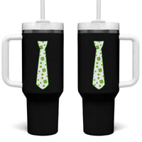 Shamrocks Tie Tumbler With Handle Kids St Patricks Day Costume Party Humor