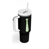 Shamrocks Tie Tumbler With Handle Kids St Patricks Day Costume Party Humor