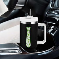 Shamrocks Tie Tumbler With Handle Kids St Patricks Day Costume Party Humor