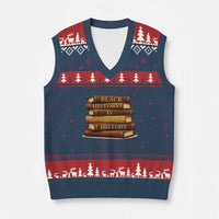 Black History Month V-Neck Knit Sweater Vest Book Lover Teacher Black History Is American History