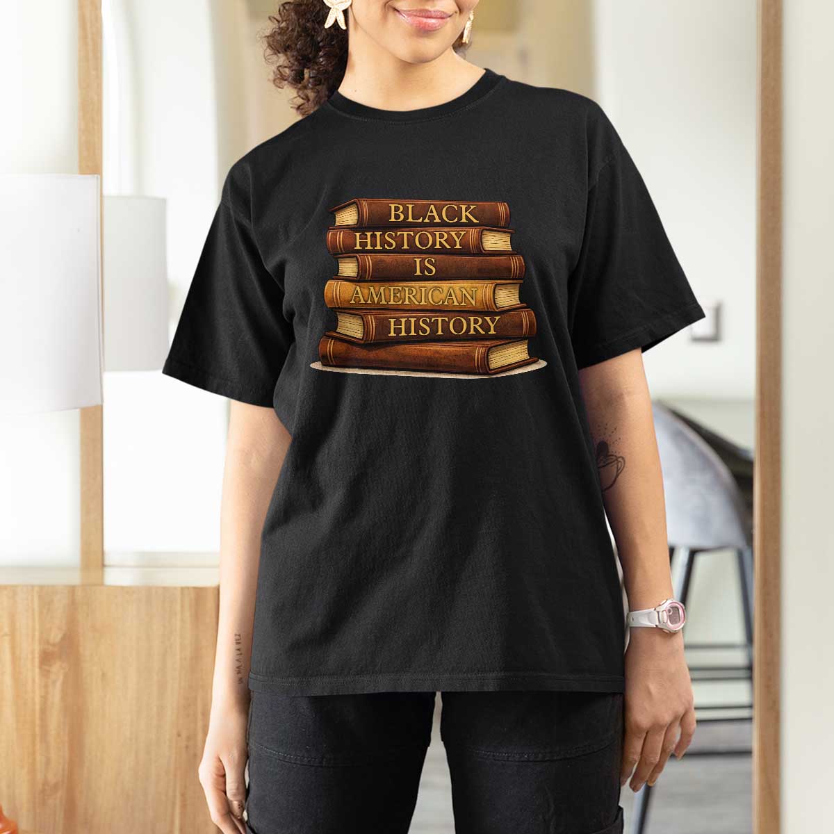 Black History Month T Shirt For Women Book Lover Teacher Black History Is American History