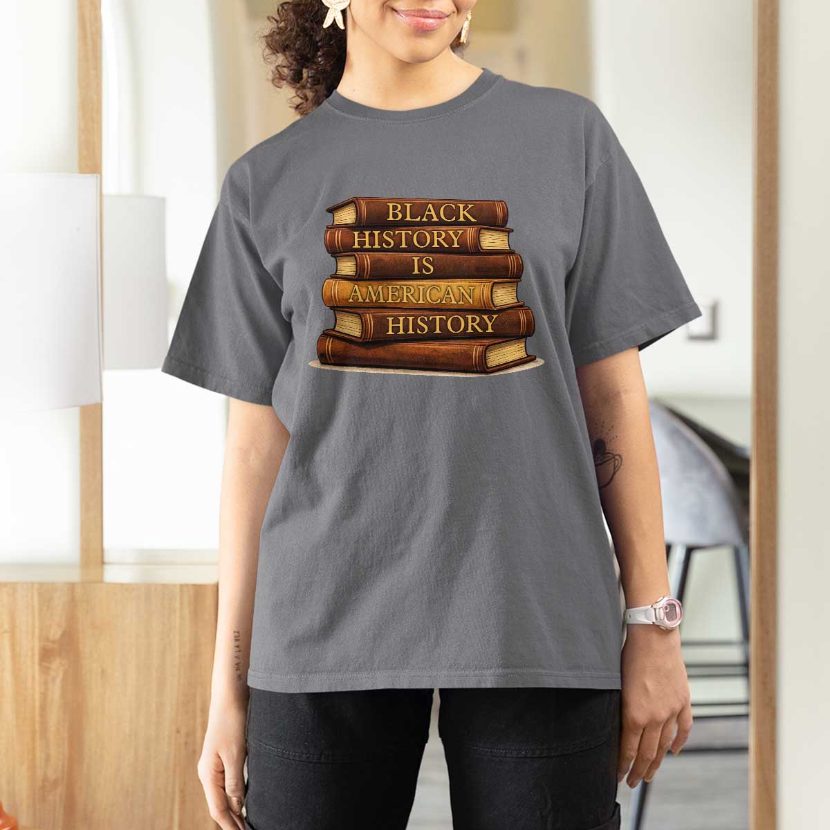 Black History Month T Shirt For Women Book Lover Teacher Black History Is American History