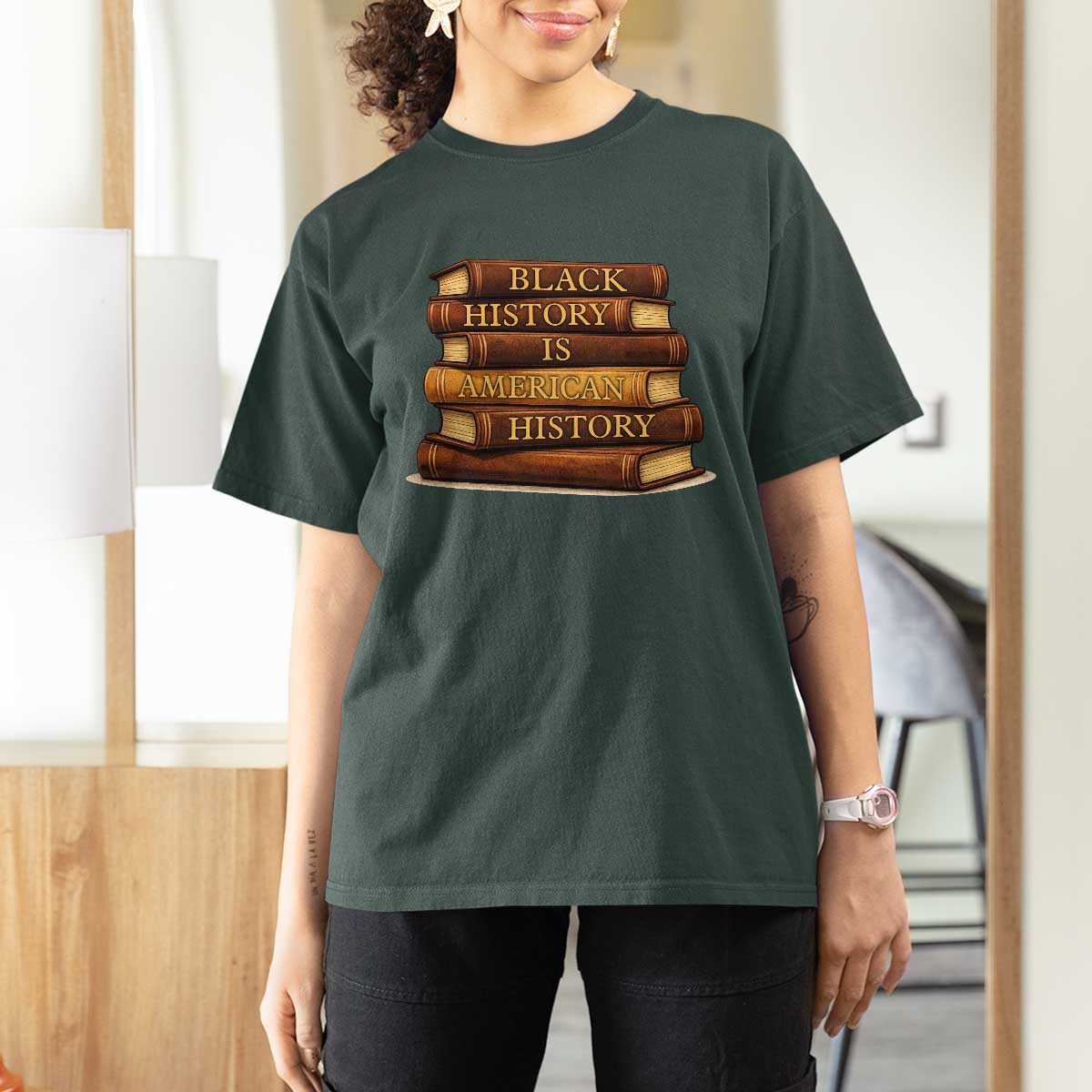 Black History Month T Shirt For Women Book Lover Teacher Black History Is American History