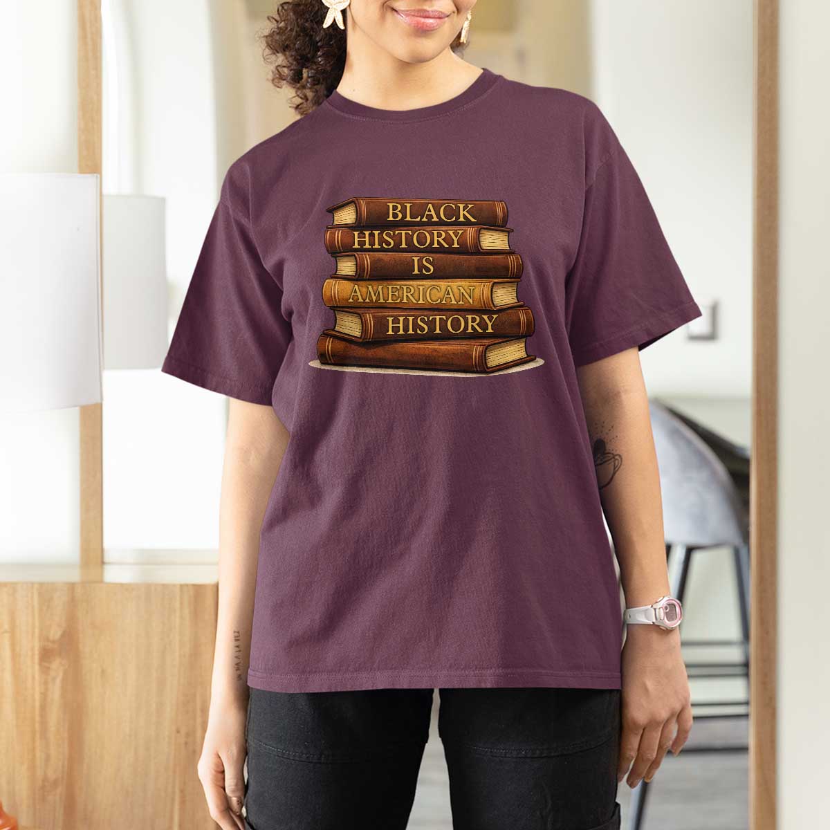 Black History Month T Shirt For Women Book Lover Teacher Black History Is American History