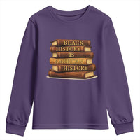 Black History Month Youth Sweatshirt Book Lover Teacher Black History Is American History