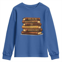 Black History Month Youth Sweatshirt Book Lover Teacher Black History Is American History