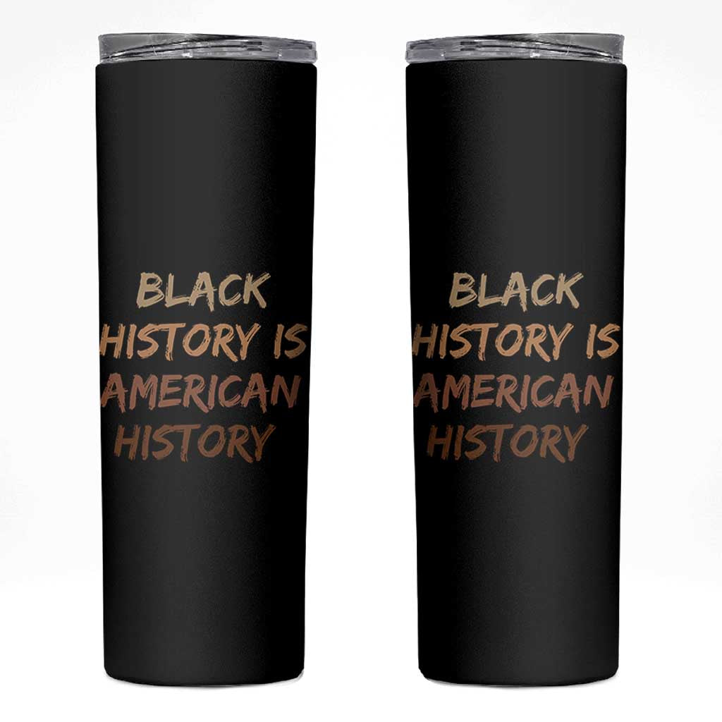 Black History Is American History Skinny Tumbler Melanin African American Pride Gifts