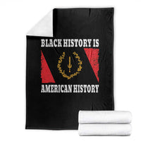 Black History Is American History Throw Blanket Afro African Black American Heritage Flag