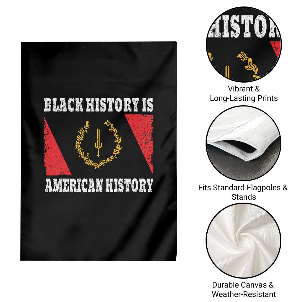 Black History Is American History Garden Flag Afro African Black American Heritage Flag