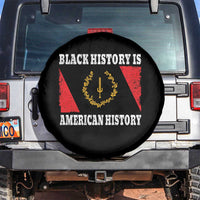 Black History Is American History Spare Tire Cover Afro African Black American Heritage Flag