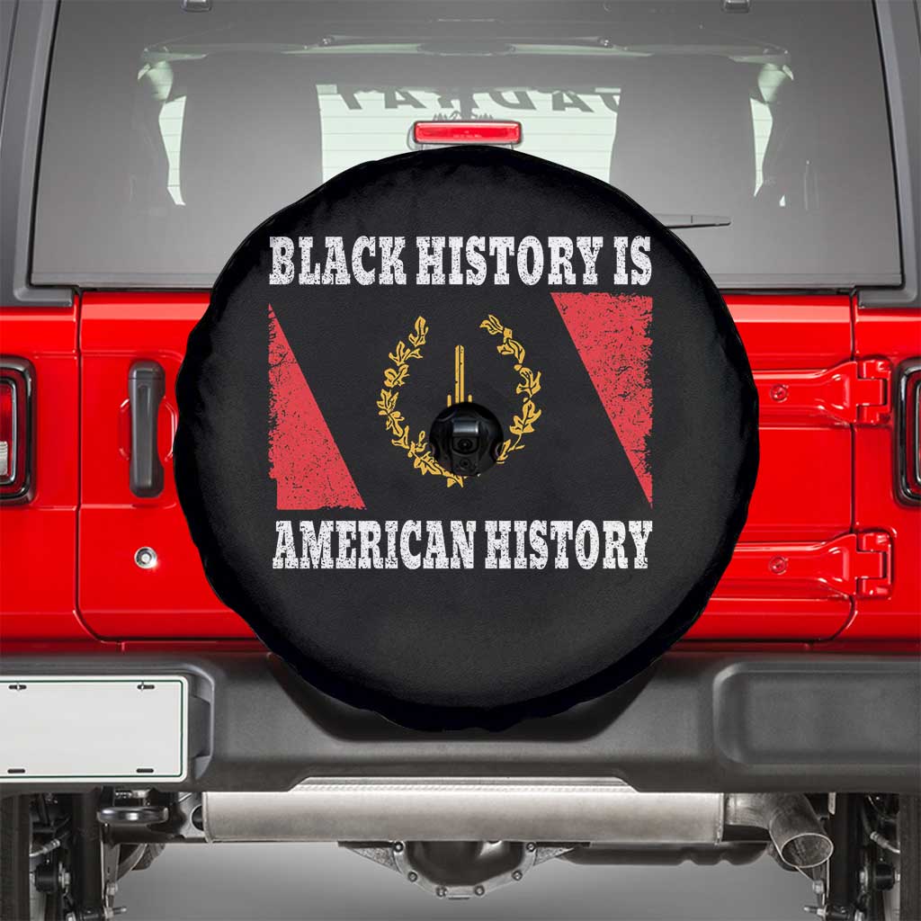 Black History Is American History Spare Tire Cover Afro African Black American Heritage Flag
