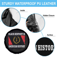 Black History Is American History Spare Tire Cover Afro African Black American Heritage Flag