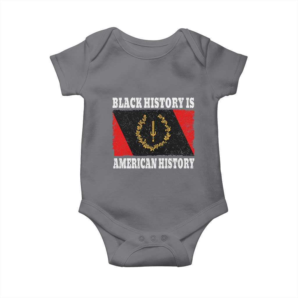 Black History Is American History Baby Onesie Afro African Black American Heritage Flag