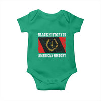 Black History Is American History Baby Onesie Afro African Black American Heritage Flag