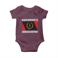 Black History Is American History Baby Onesie Afro African Black American Heritage Flag