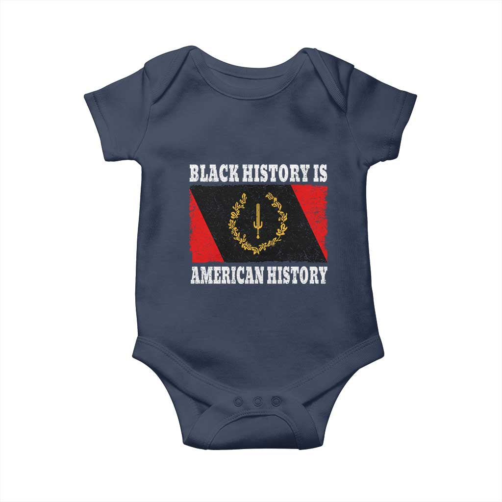 Black History Is American History Baby Onesie Afro African Black American Heritage Flag