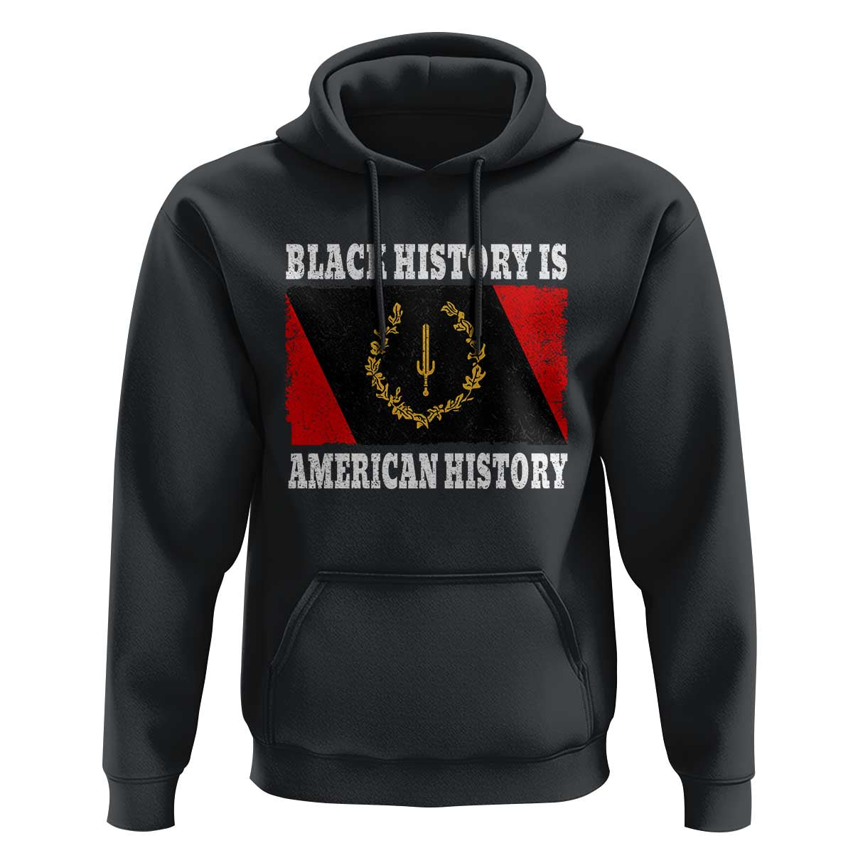 Black History Is American History Hoodie Afro African Black American Heritage Flag