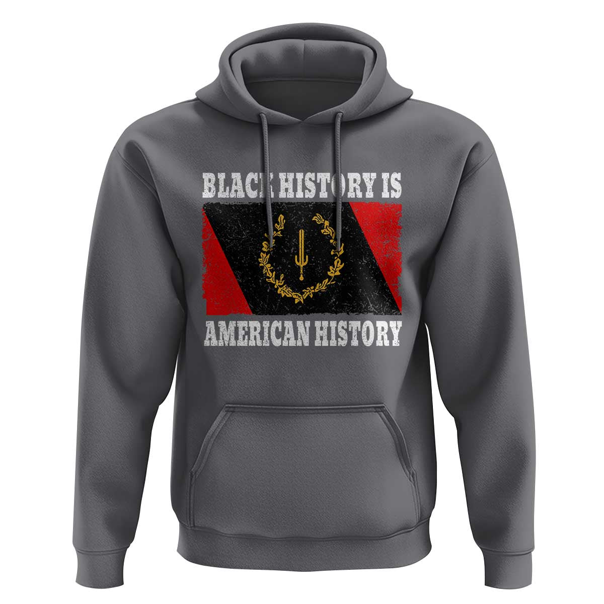 Black History Is American History Hoodie Afro African Black American Heritage Flag