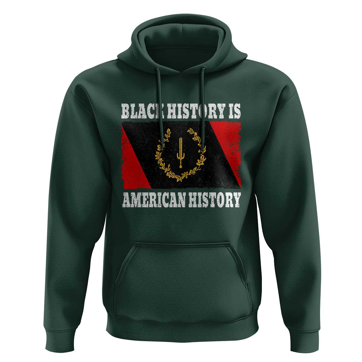 Black History Is American History Hoodie Afro African Black American Heritage Flag