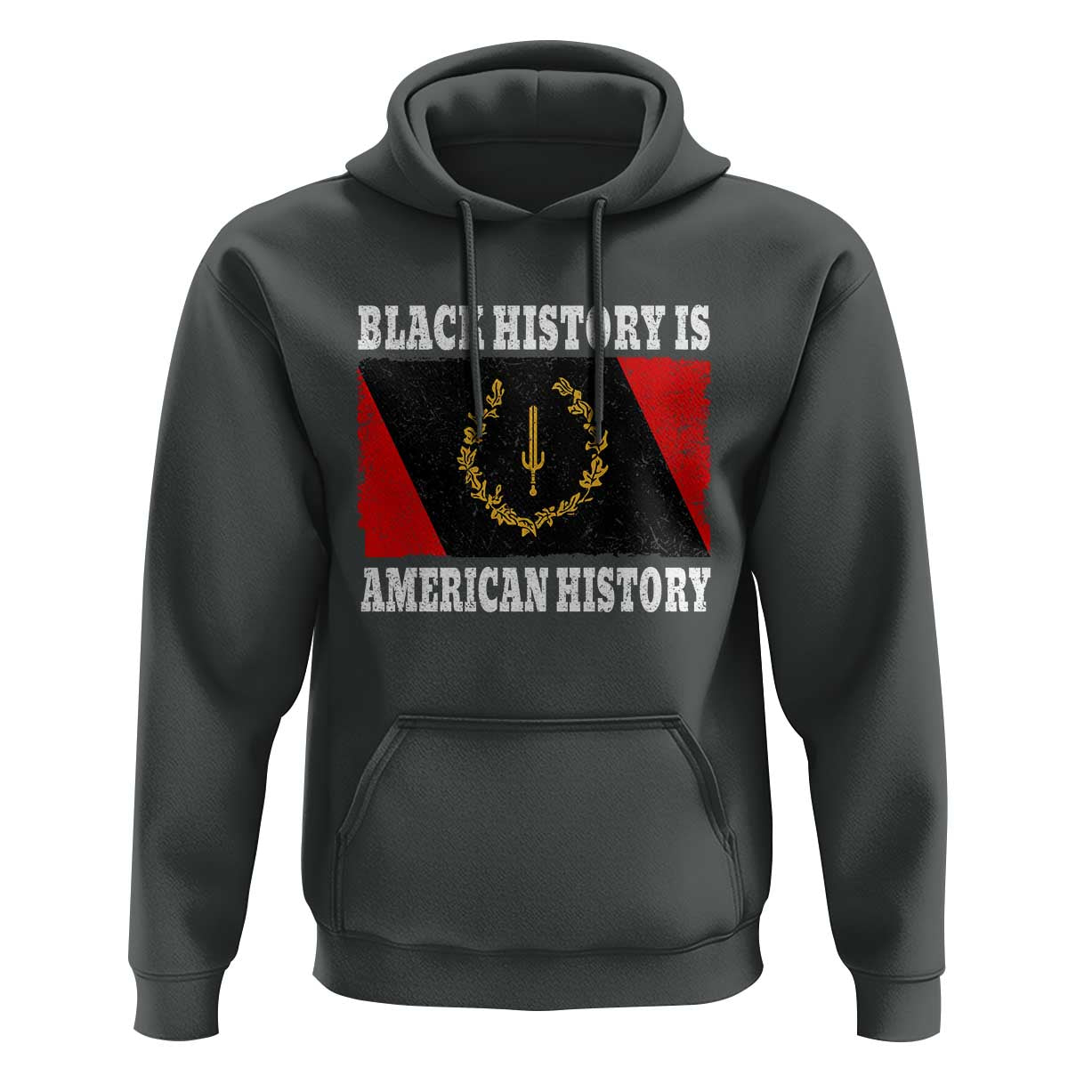 Black History Is American History Hoodie Afro African Black American Heritage Flag