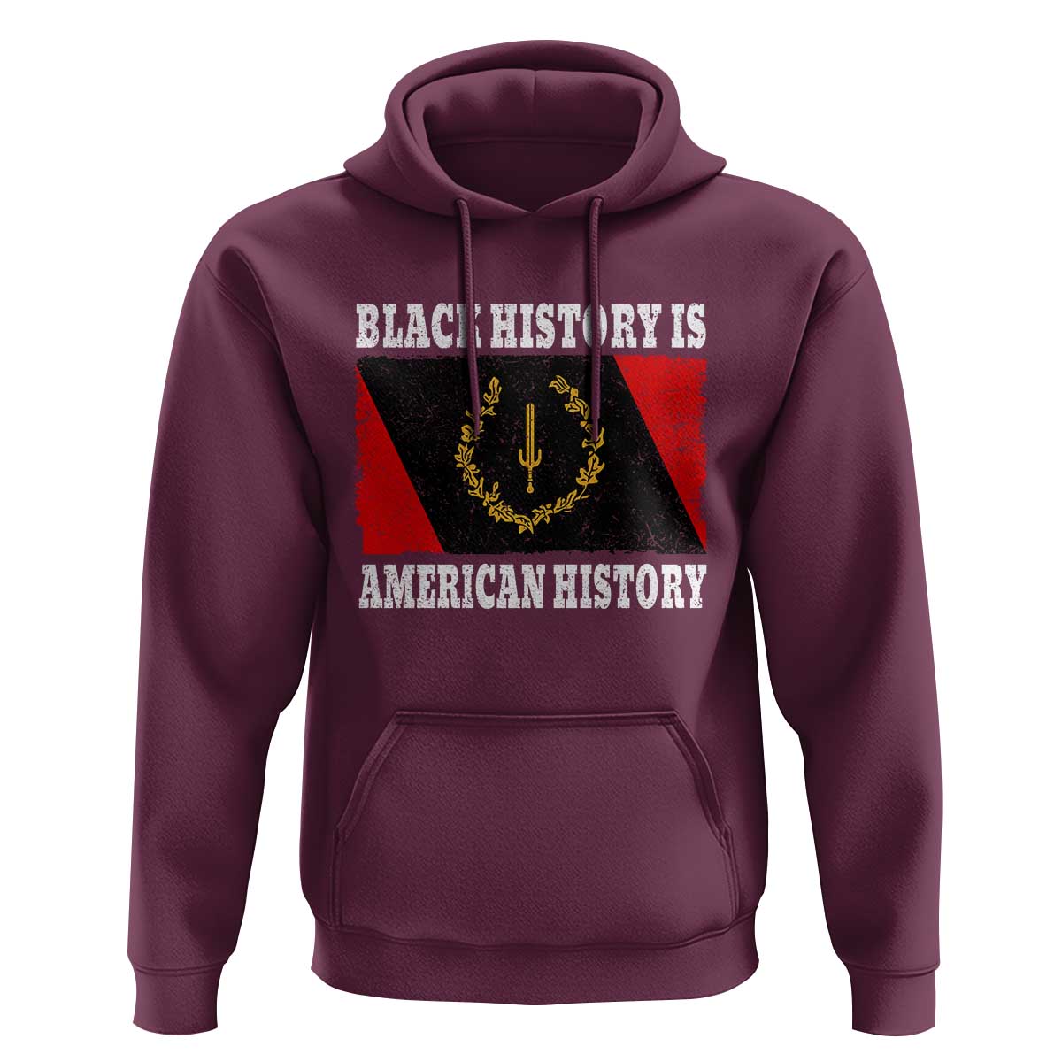 Black History Is American History Hoodie Afro African Black American Heritage Flag