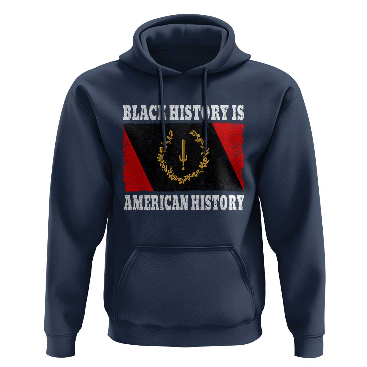 Black History Is American History Hoodie Afro African Black American Heritage Flag