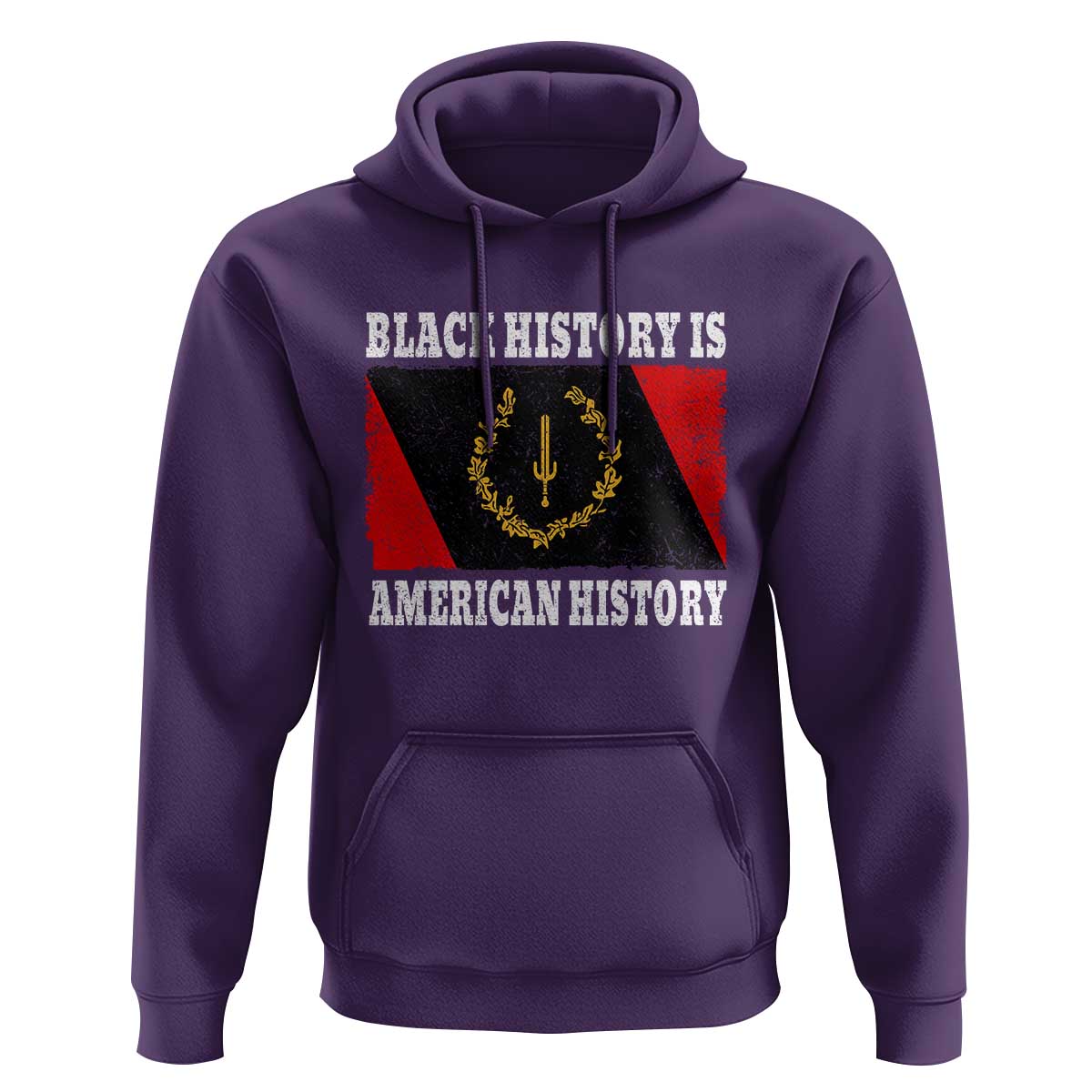 Black History Is American History Hoodie Afro African Black American Heritage Flag