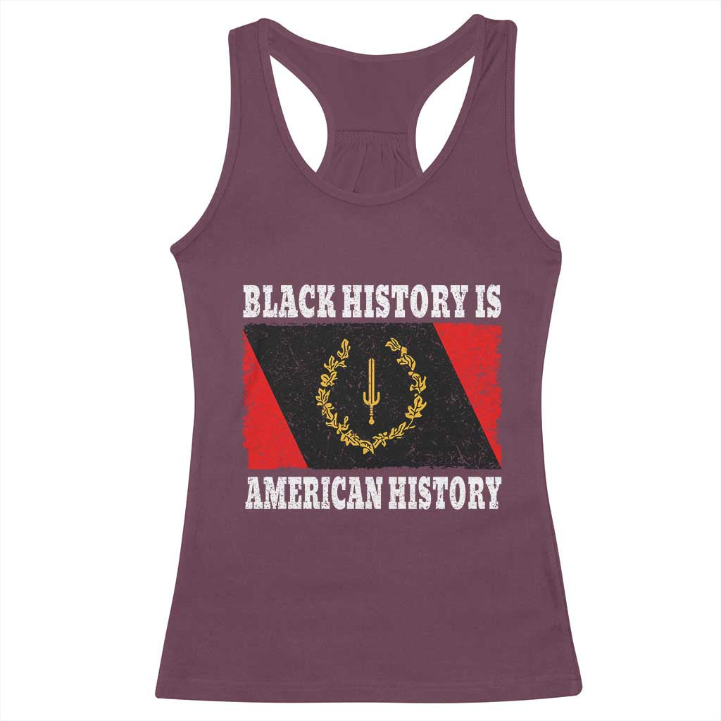 Black History Is American History Racerback Tank Top Afro African Black American Heritage Flag