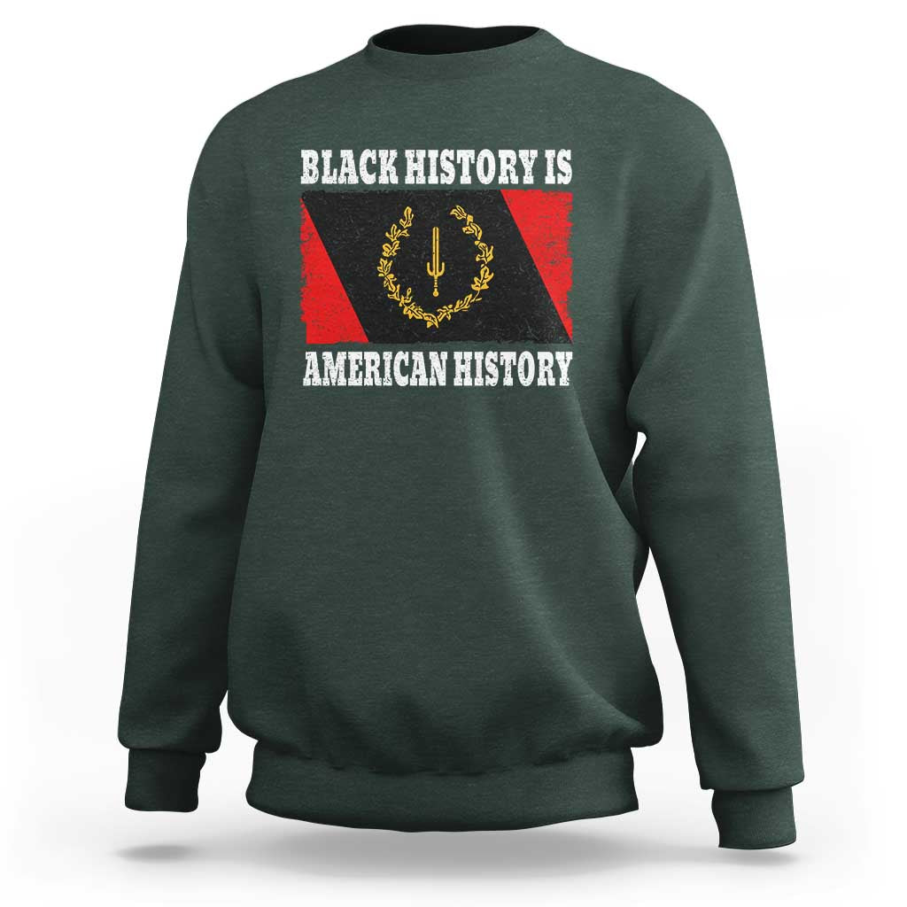 Black History Is American History Sweatshirt Afro African Black American Heritage Flag