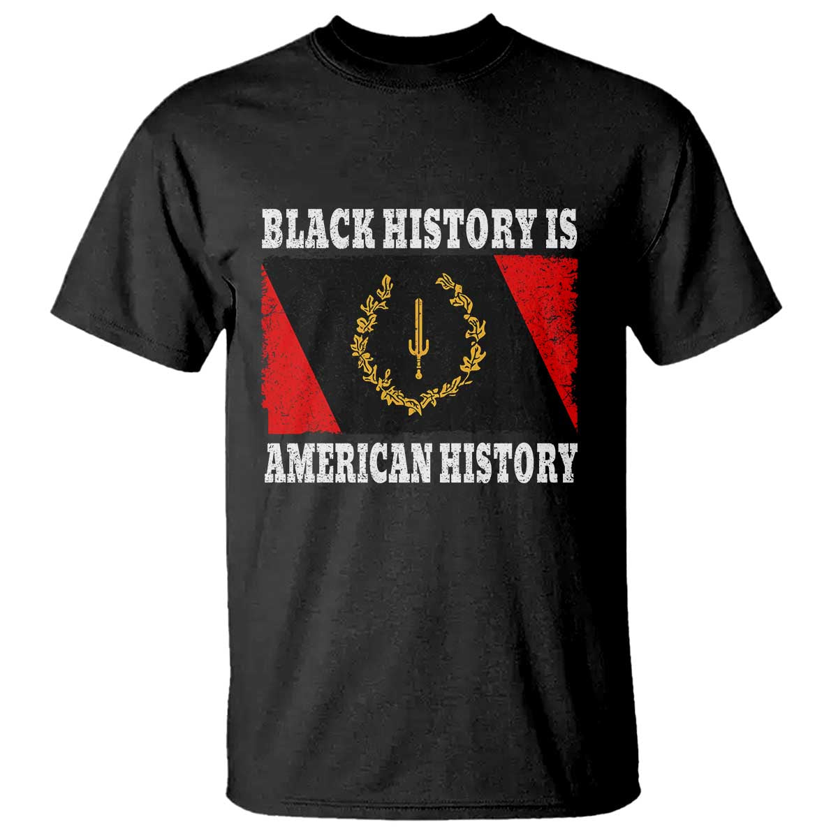 Black History Is American History T Shirt Afro African Black American Heritage Flag