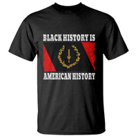 Black History Is American History T Shirt Afro African Black American Heritage Flag