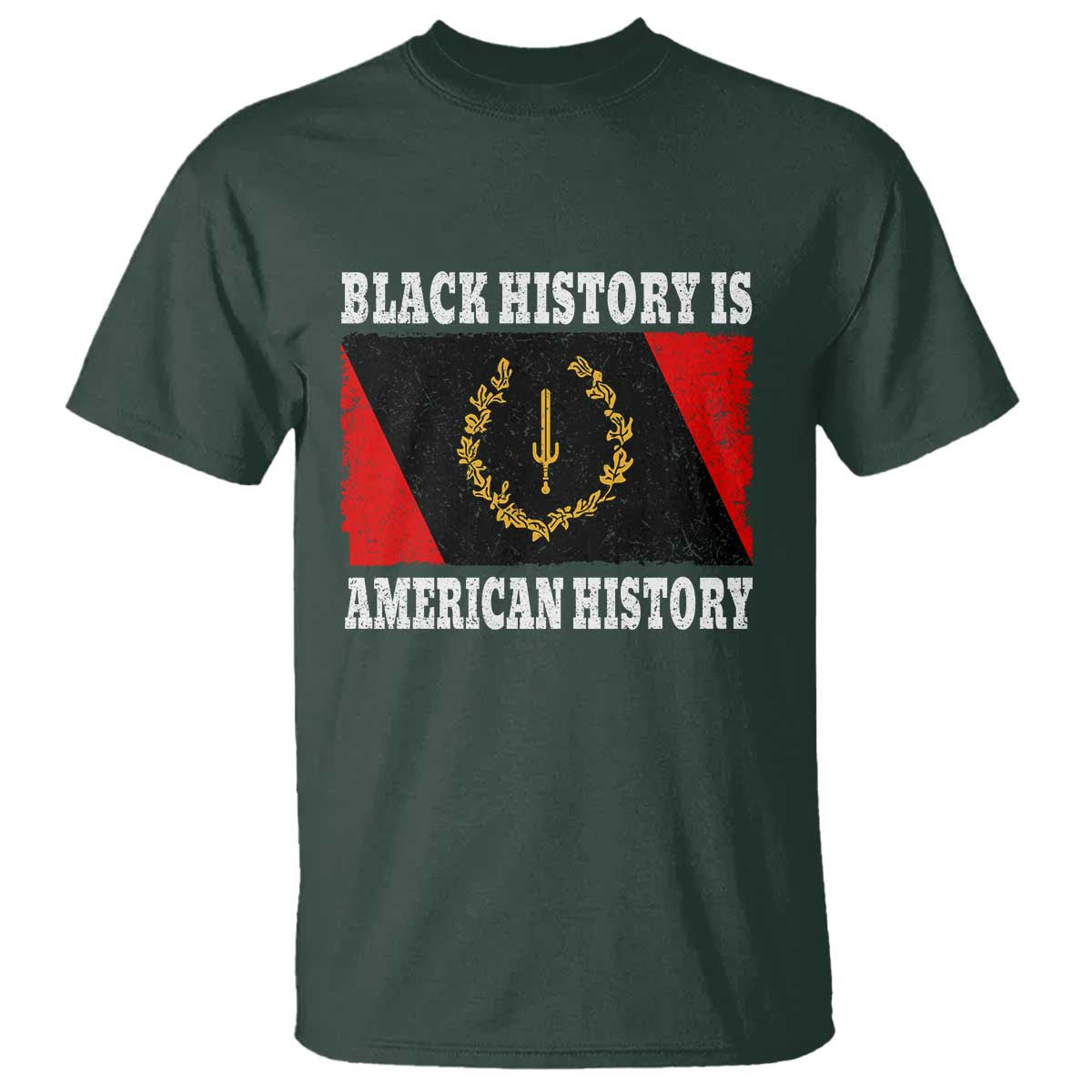 Black History Is American History T Shirt Afro African Black American Heritage Flag