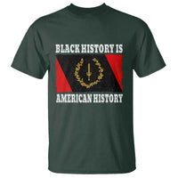Black History Is American History T Shirt Afro African Black American Heritage Flag