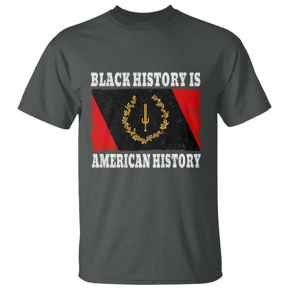 Black History Is American History T Shirt Afro African Black American Heritage Flag