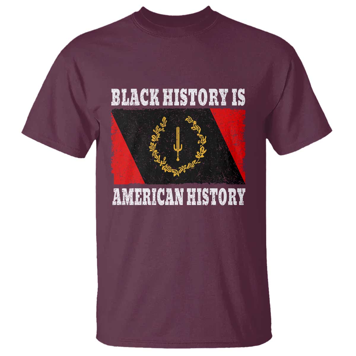 Black History Is American History T Shirt Afro African Black American Heritage Flag