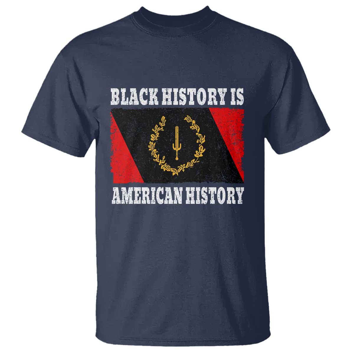 Black History Is American History T Shirt Afro African Black American Heritage Flag