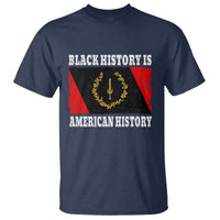 Black History Is American History T Shirt Afro African Black American Heritage Flag